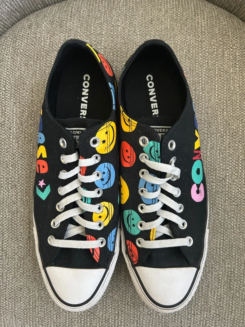 Converse Chuck Taylor All Star Low "Happy Faces" Sneakers - Picture 6 of 7